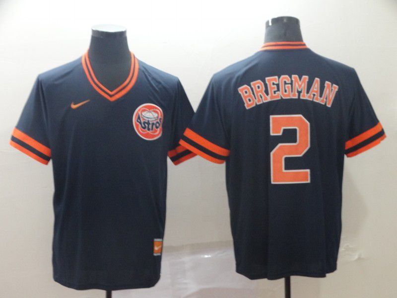 Men Houston Astros #2 Bregman Blue Game Throwback Nike 2022 MLB Jersey